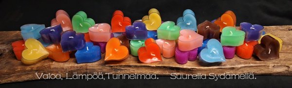 Handmade heart tealights, CANDAVON