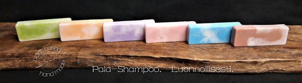 Handmade colourful bar shampoos by CANDAVON