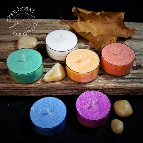 Colourful handmade tealights Twinkle-OLIVE. CANDAVON